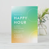 Modern Gradiënt Happy Hour (groen) Kaart (Staand voorkant)