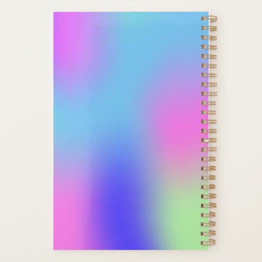 Modern Gradient Monogrammed Afspraakbedrijf Planner (Achterkant)