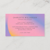 Modern Gradient Pink Paarse Beauty Branding Uniek Visitekaartje (Achterkant)