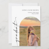 Modern Graduation Announcement Invitation (Devant)