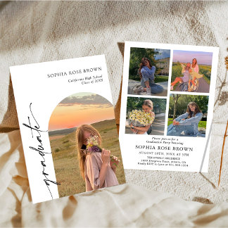 Modern Graduation Announcement Invitation