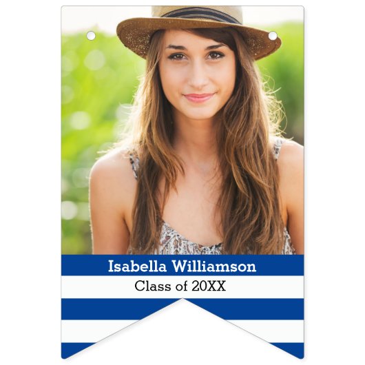 Modern Graduation Bunting Class of 20XX Foto Vlaggetjes (Elfde vlag)