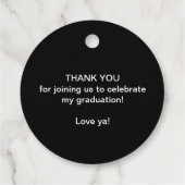 Modern Graduation Party Bedankjes Labels (Achterkant)