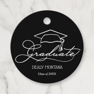 Modern Graduation Party Bedankjes Labels