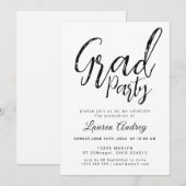 Modern Graduation Party Invitation (Devant / Derrière)