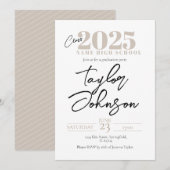 Modern Graduation Party Invitation (Devant / Derrière)