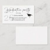 Modern Graduation Party Invitation Insert (Devant / Derrière)