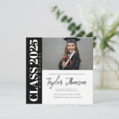 Modern Graduation Party Invitation With photo (Debout devant)