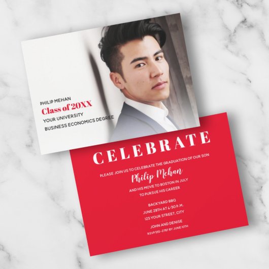 Modern Graduation Party Invitations