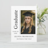 Modern Graduation Party Photo Kaart (Staand voorkant)