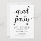 Modern Graduation Party Uitnodiging - Afstudeerder (Voorkant)