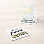 Modern Graduation Party Vierkante Kartonnen Onderzetter (Insitu)