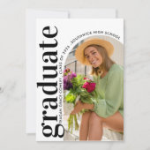 Modern Graduation Photo Collage Invitation (Devant)