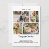 Modern Graduation Photo Collage Invitation (Dos)