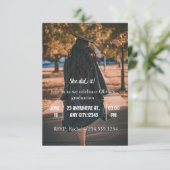 Modern Graduation Photo Invitation for Her | (Debout devant)
