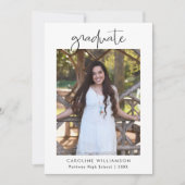 Modern Graduation Photo Open House Invitation (Devant)