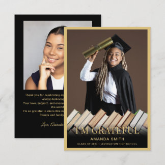 Modern Graduation Thank You Card Photo Bedankkaart