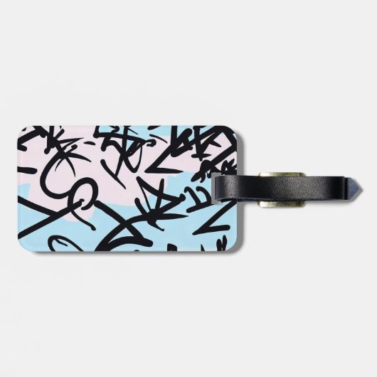 Modern Graffiti Bagagelabel (Achterkant horizontaal)
