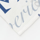 Modern Graffiti Blue White Long Names Pattern Fleece Deken (Hoek)