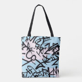 Modern Graffiti Draagtas (Achterkant)