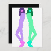 'Modern Graffiti Fashion Art' Feestdagenkaart (Voorkant / Achterkant)