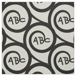 Modern Graffiti Monogram Spiral Patroon Stof