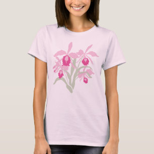Modern grafisch de orchidee roze t - shirt van de