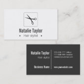 Modern, grafisch, minimalistisch, haarlijst visitekaartje (Voorkant / Achterkant)