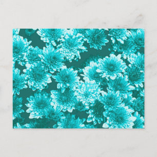 Modern grafisch patroon, Blauwgroen en Aqua Briefkaart