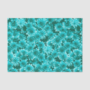 Modern grafisch patroon, Blauwgroen en Aqua Tissuepapier