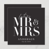 Modern, grafisch, typografie save the date feestdagenkaart (Voorkant / Achterkant)