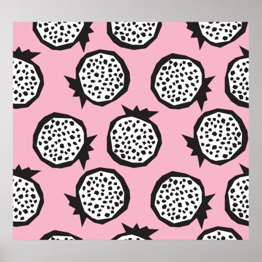 Modern granaatappel: Abstracte naadloze stijl Poster (Voorkant)