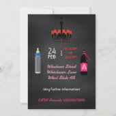 Modern Grandma Baby shower Chalkboard Invitation Kaart (Achterkant)