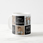 Modern Grandma Photo Collage Koffiemok (Voorkant links)