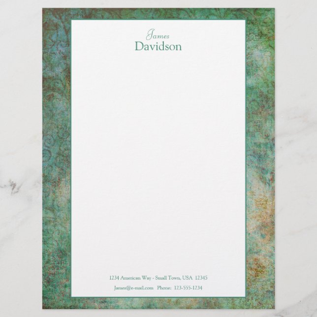 Modern Granite Letterhead Stationery Briefhoofd (Voorkant)