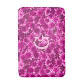 Modern Graphic Dahlia Pattern, Amethyst Paars Badmat (Voorkant Verticaal)