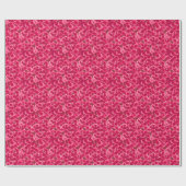 Modern Graphic Dahlia Pattern, Bourgogne en Roze Cadeaupapier (Vlak)
