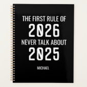 Modern Grappig Quote Zwart 2026 Planner (Voorkant)