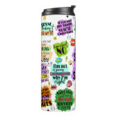 Modern grappig sarcastisch thermosbeker (Gedraaid links)