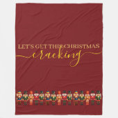 Modern Grappig Uniek Notenkraker Kerstmis Fleece Deken (Voorkant)