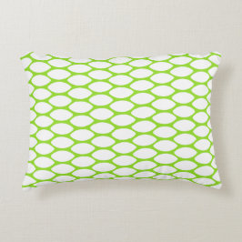 Modern grass Green White Pattern Accent Pillow Kussen