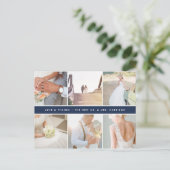 Modern Gratitude | Weddenfoto collage Hartelijk da Briefkaart (Staand voorkant)