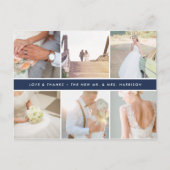 Modern Gratitude | Weddenfoto collage Hartelijk da Briefkaart (Voorkant)