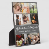 Modern Gray 9 Photo Collage voor opa Fotoplaat (Zijkant)