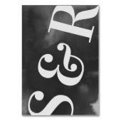 Modern Gray Art Big Monogram Bold Simple Wedding Kaart (Achterkant)