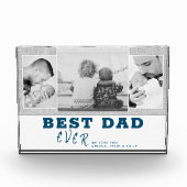 Modern Gray Best Father's Day 3 Fotoblokken (Voorkant)