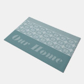 Modern Gray Blue Deurmat (Schuin)
