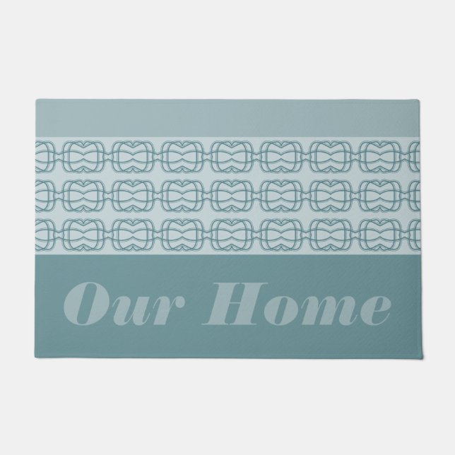 Modern Gray Blue Deurmat (Voorkant)