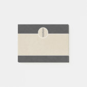 Modern Gray & Brown Kraft Rustic Monogram Initiaal Post-it® Notes (Voorkant)