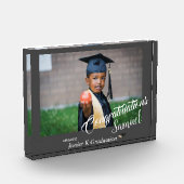 Modern Gray Gefeliciteerd JK Afstudeerder Aankondi Fotoblokken (Links)